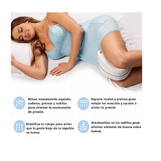 Foto 5 | Almohada Ortopédica Belug Curva Ergonómica Piernas Rodillas, Blanco