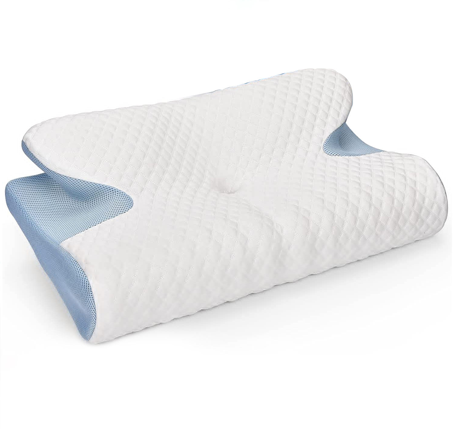 Foto 1 | Almohada Cervical Bio Mattress de Memory Foam Blanco con Azul