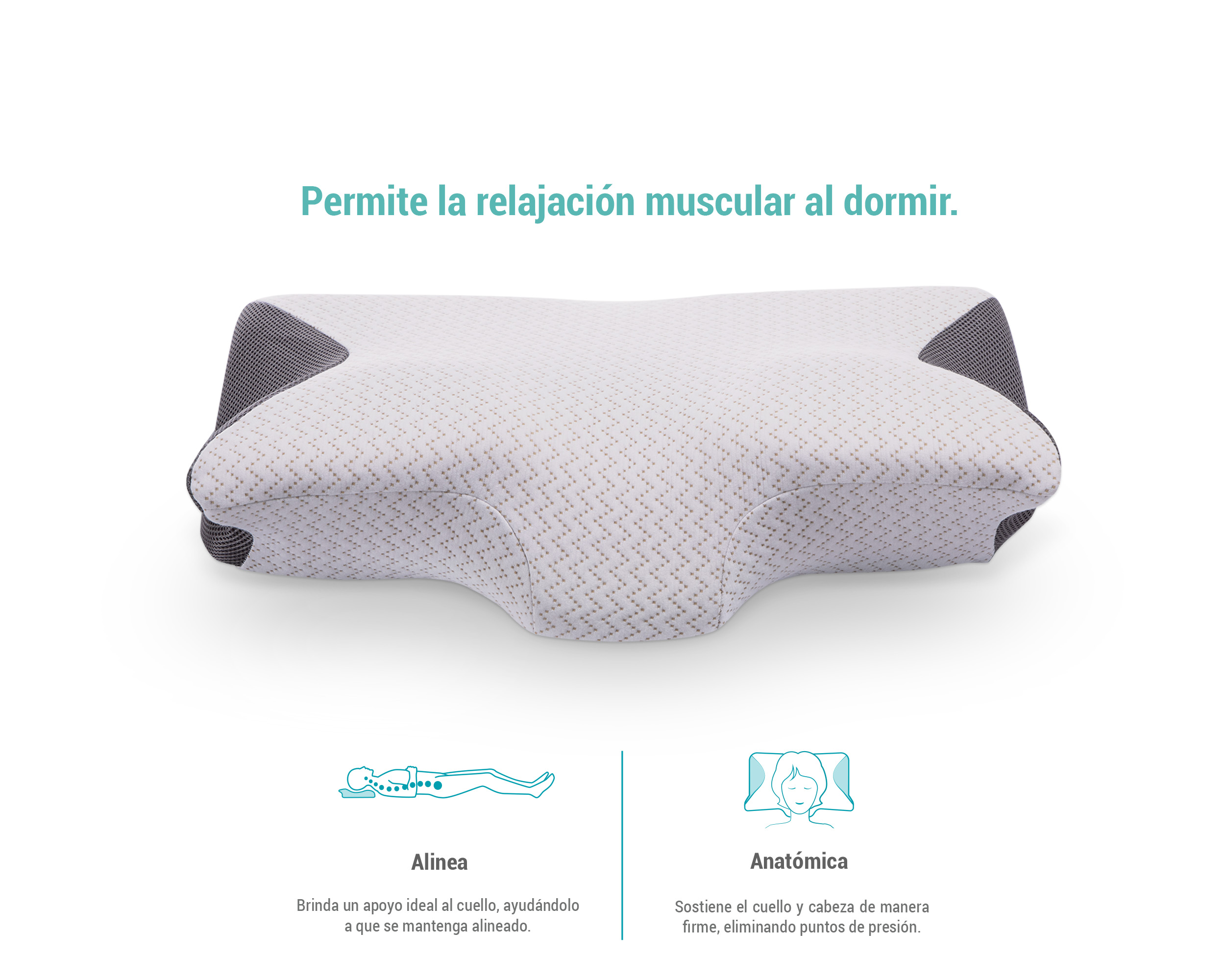 Foto 5 pulgar | Almohada Cervicalm Sognare Blanca Memory Foam