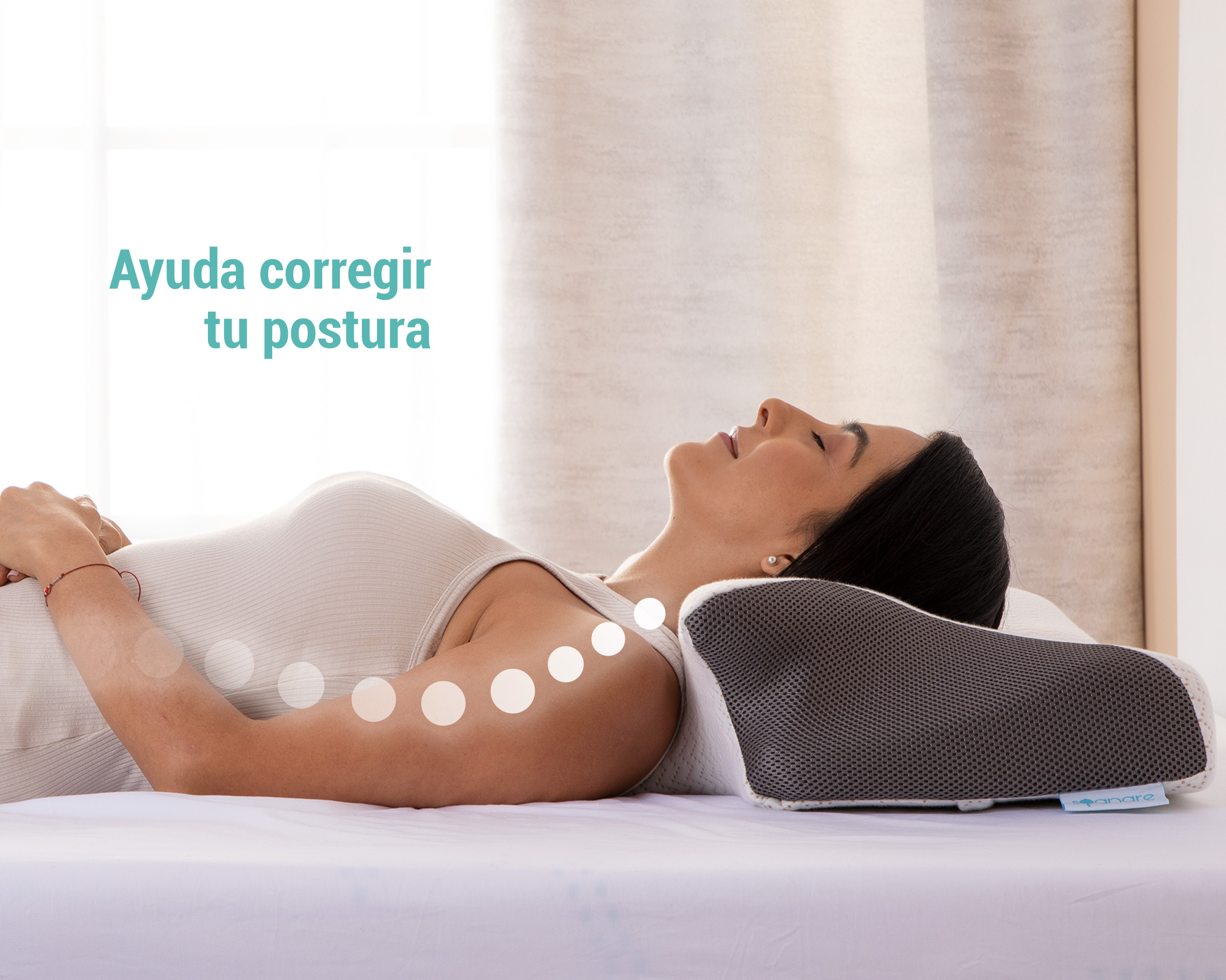 Foto 7 pulgar | Almohada Cervicalm Sognare Blanca Memory Foam