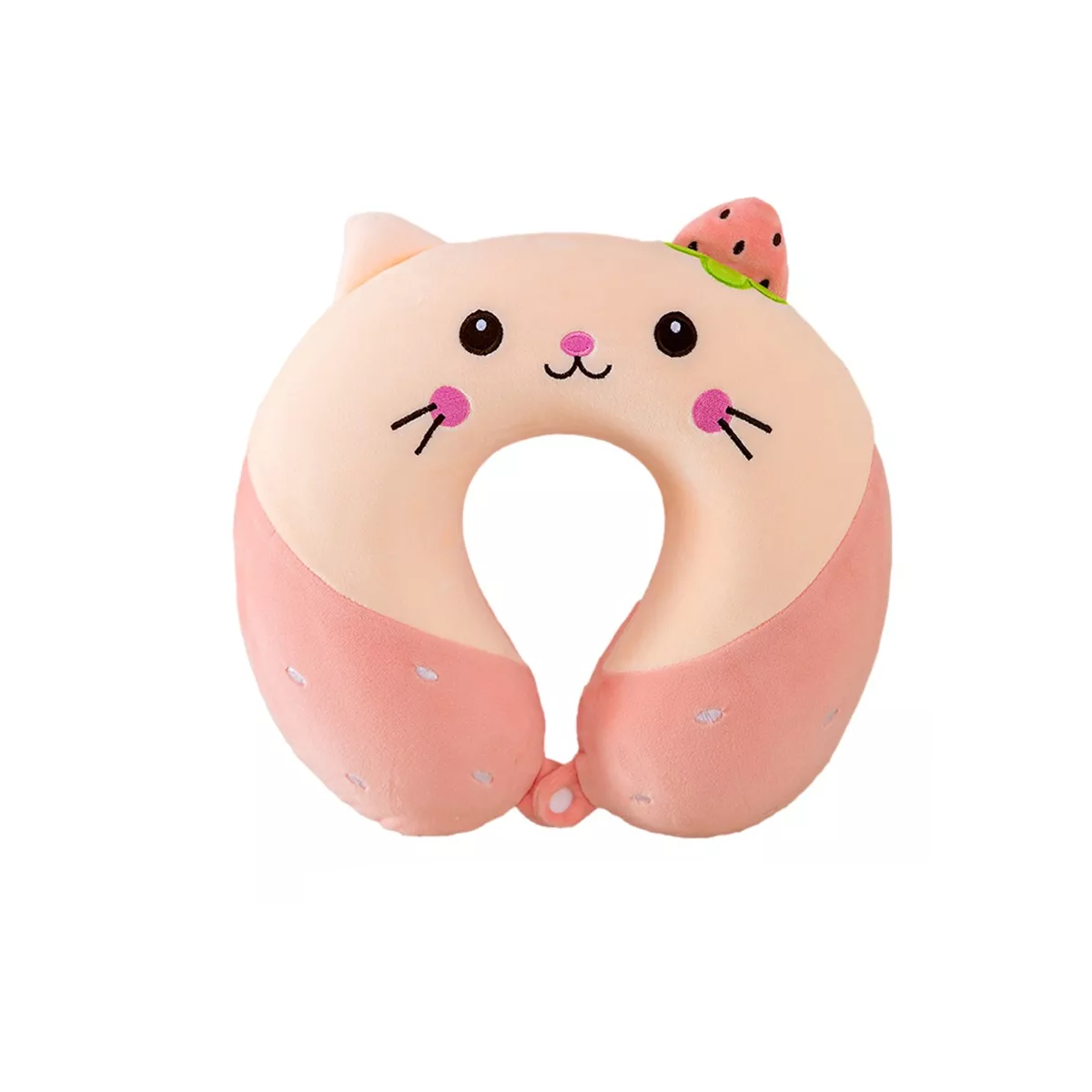 Foto 5 pulgar | Almohada Para Viaje Cuello Forma De U De Dibujos Animados Rosa