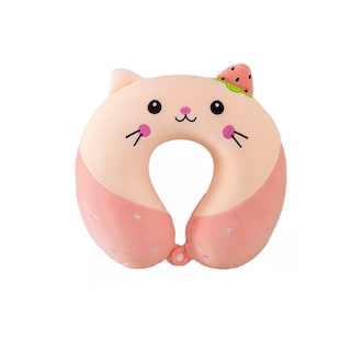 Foto 4 | Almohada Para Viaje Cuello Forma De U De Dibujos Animados Rosa