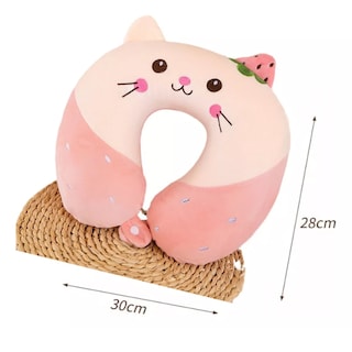 Foto 2 | Almohada Para Viaje Cuello Forma De U Gato De Fresa Eo Safe Imports Esi-18453 Rosa