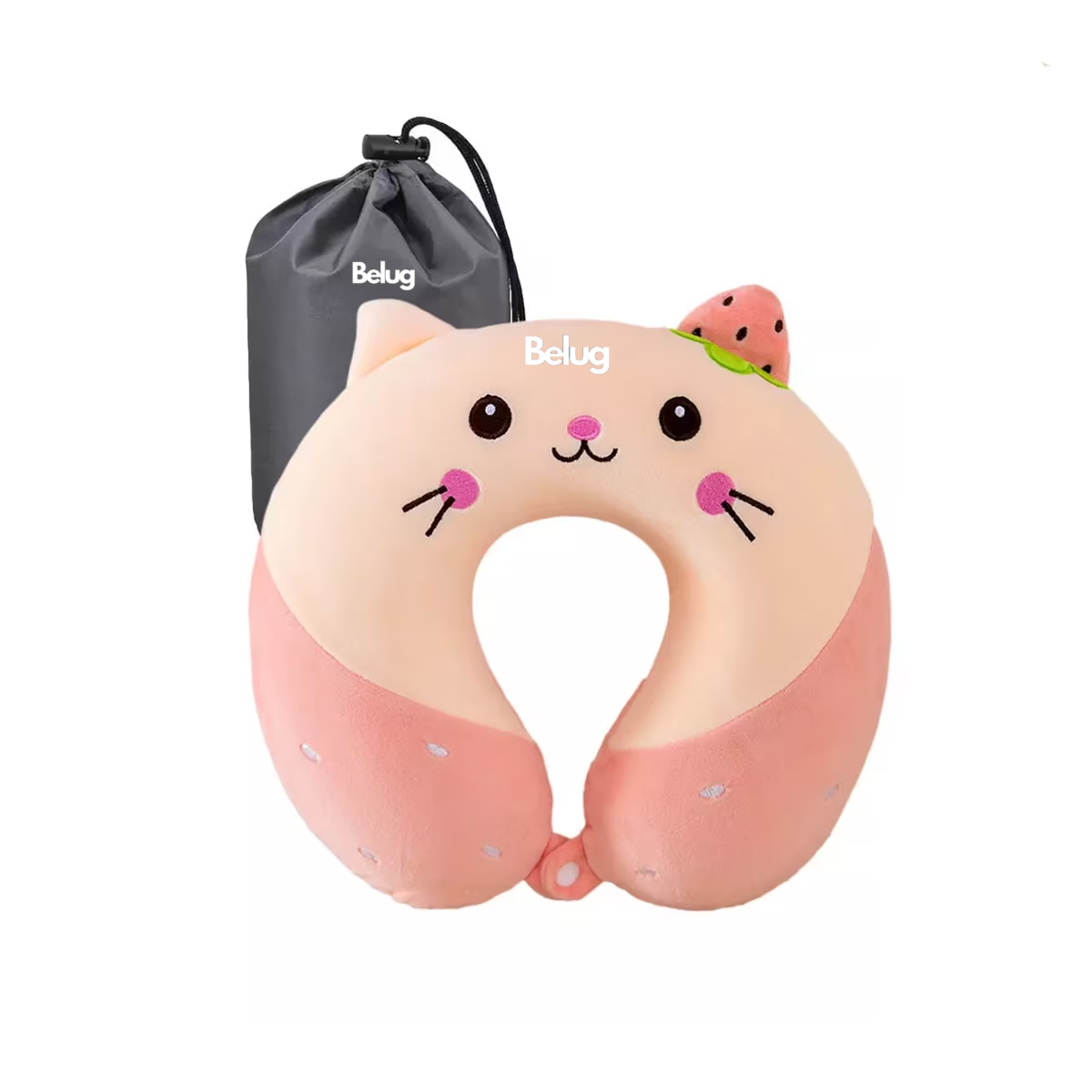 Foto 1 | Almohada Para Viaje Cuello Forma De U De Dibujos Animados, Belug  Rosa