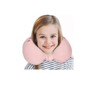 Foto 3 | Almohada Para Viaje Cuello Forma De U De Dibujos Animados, Belug Rosa