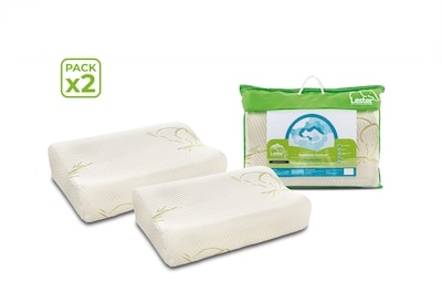 Foto 1 | Lester Contour - Paquete De 2 Almohadas Ortopédicas Cervicales De Memory Foam, Tamaño Estándar