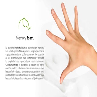 Foto 3 | Lester Contour - Paquete De 2 Almohadas Ortopédicas Cervicales De Memory Foam, Tamaño Estándar