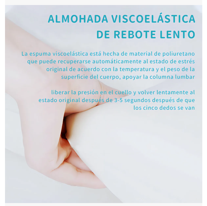 Foto 7 pulgar | Almohada Ortopedica Memory Gel Ajustable Ortopedica Cervical Memory Foam Productos Ortopedicos Espuma Espumador Almuadaz