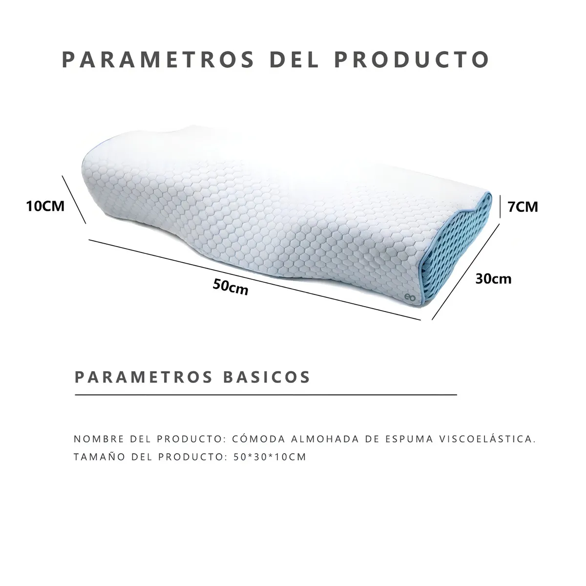Foto 3 pulgar | Almohada Ortopedica Memory Gel Ajustable  Eo Safe Imports Esi-20392 Blanco