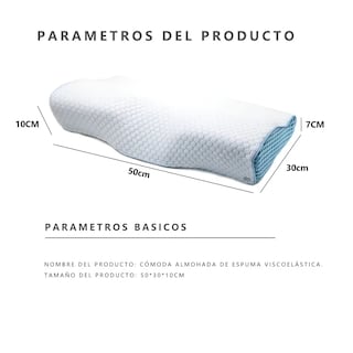 Foto 2 | Almohada Ortopedica Memory Gel Ajustable Eo Safe Imports Esi-20392 Blanco