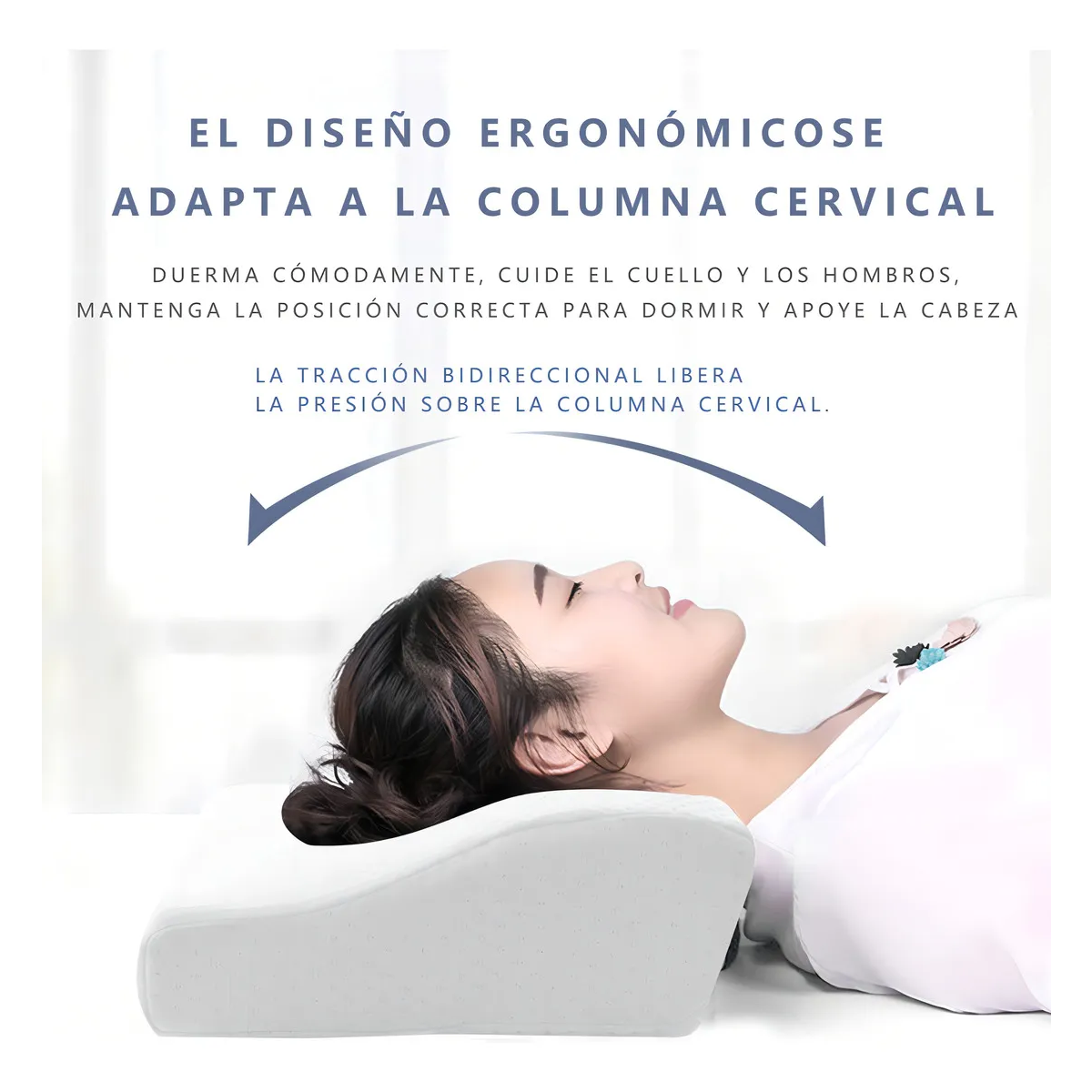 Foto 4 pulgar | Almohada Ortopedica Memory Gel Ajustable  Eo Safe Imports Esi-20392 Blanco