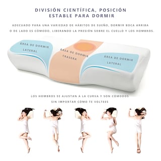 Foto 4 | Almohada Ortopedica Memory Gel Ajustable Eo Safe Imports Esi-20392 Blanco