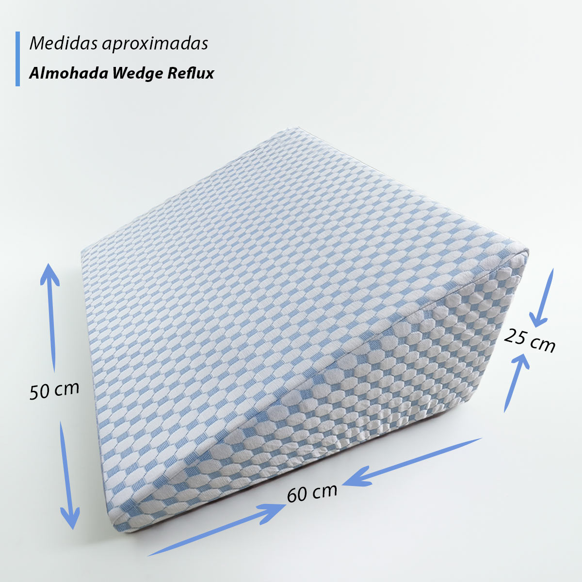 Foto 9 pulgar | Almohada Antireflujo Adulto, Almohada De Cuña Para Dormir | Memory Foam | Almohada Triangular Con 2 Bolsillos P