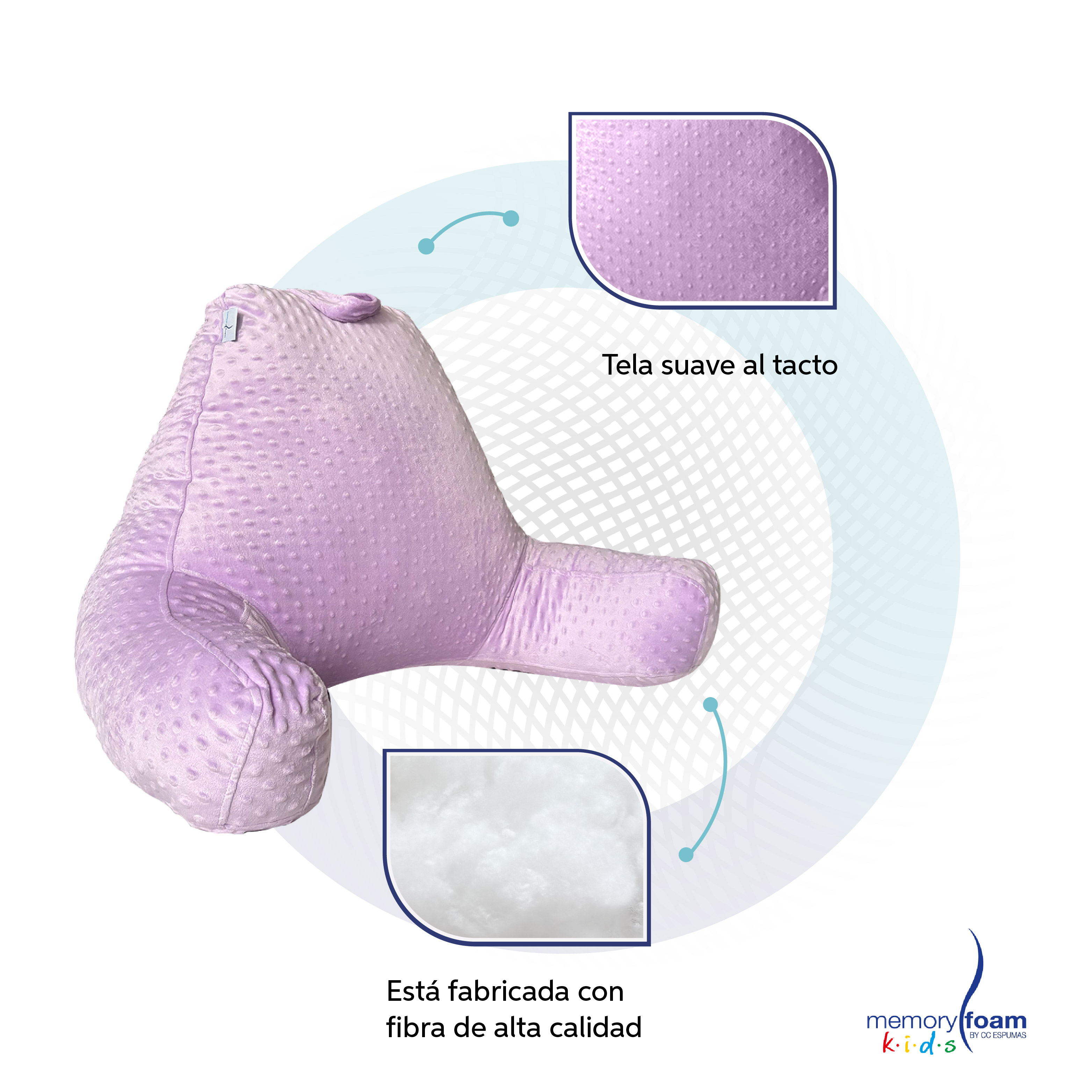 Foto 5 pulgar | Almohada De Lectura Morada Para Niños