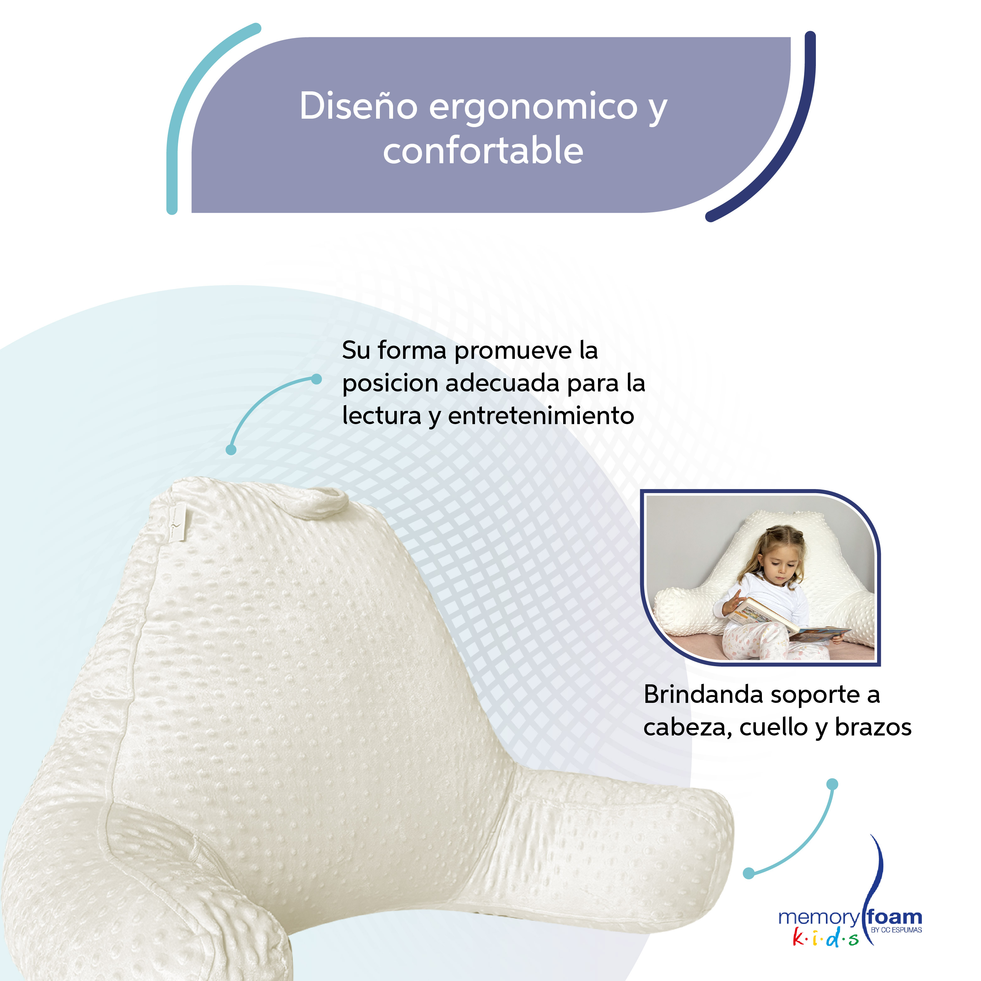 Foto 3 | Almohada De Lectura Beige Para Niños