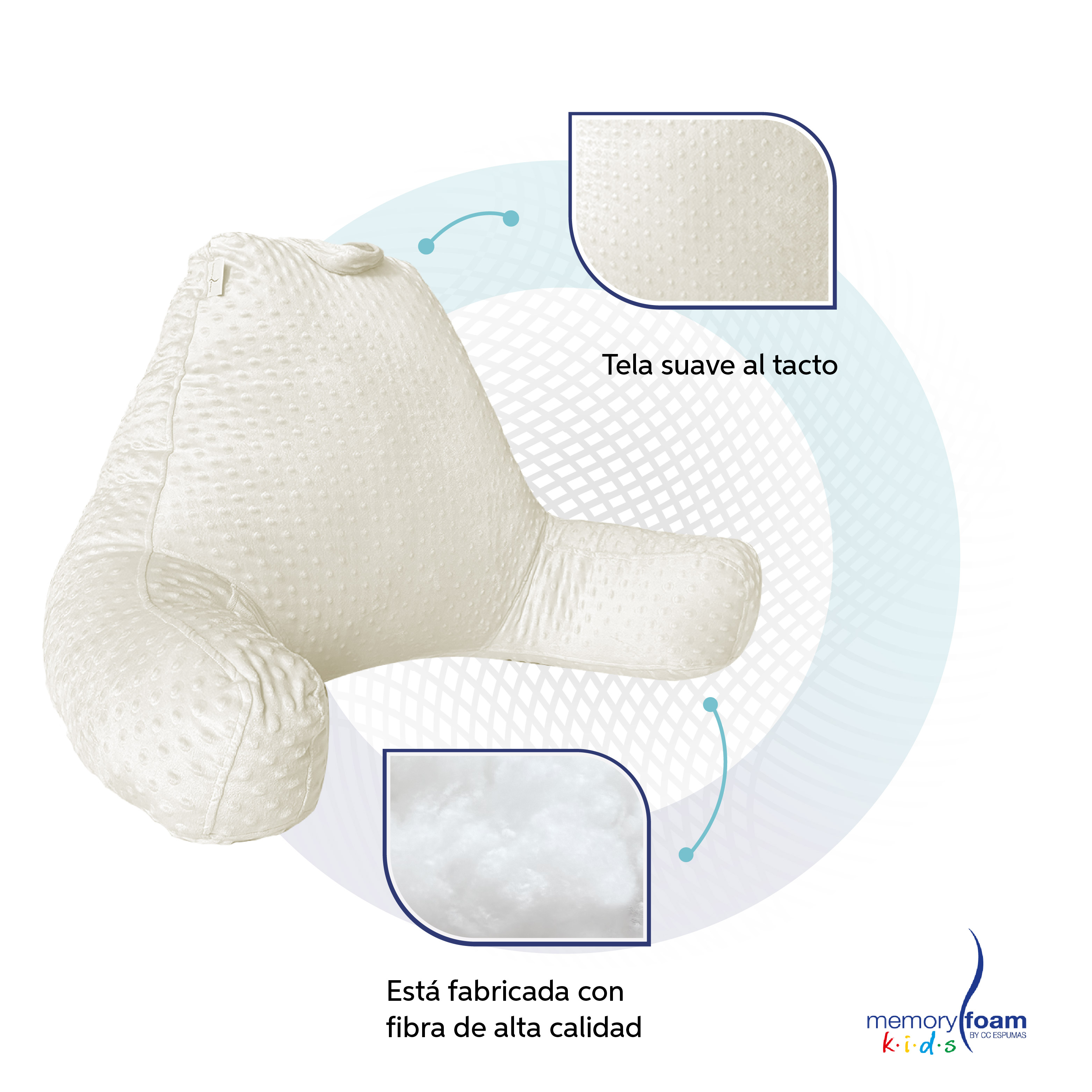 Foto 5 pulgar | Almohada De Lectura Beige Para Niños