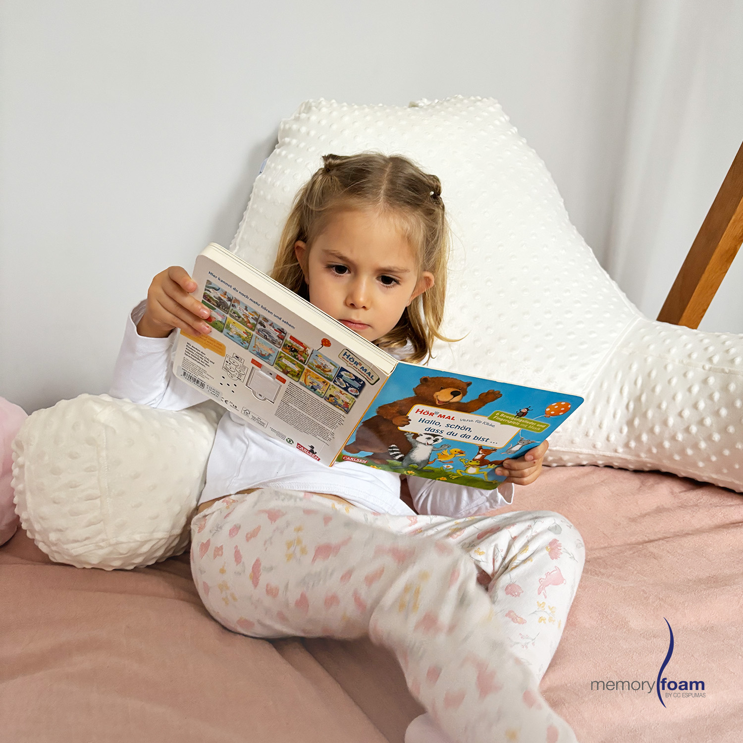 Foto 8 pulgar | Almohada De Lectura Beige Para Niños