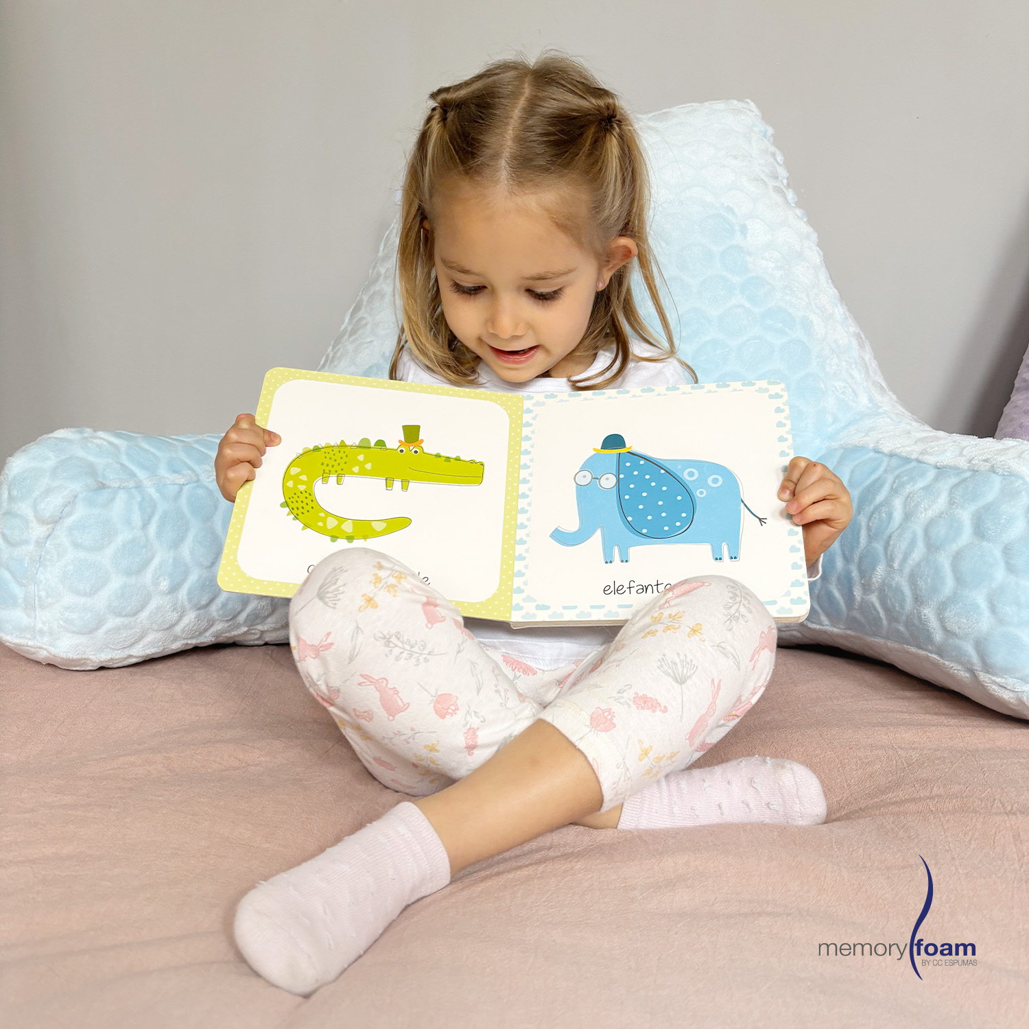 Foto 8 pulgar | Almohada De Lectura Azul Para Niños