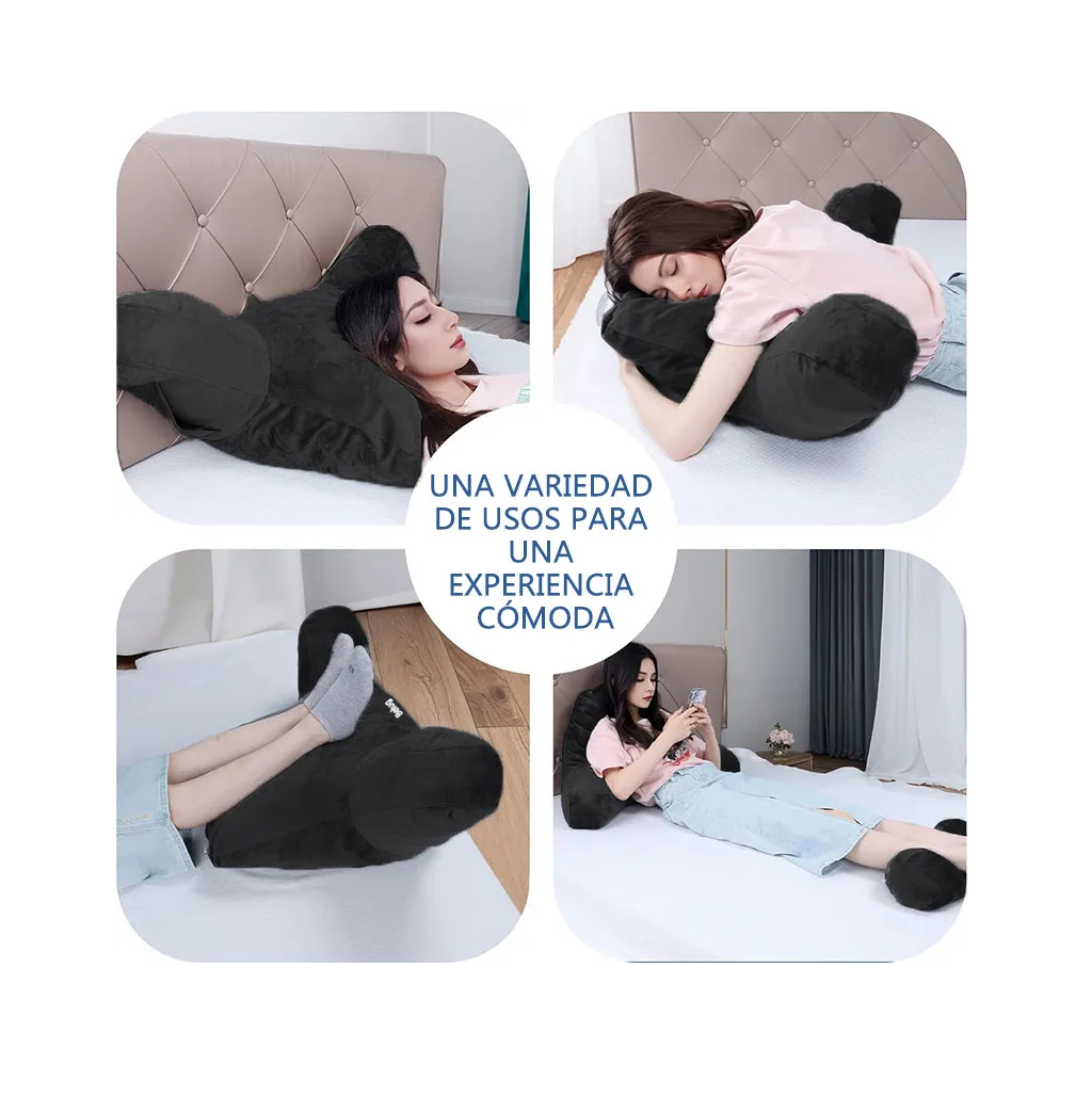 Foto 7 pulgar | Almohada Cojin Respaldo Negro