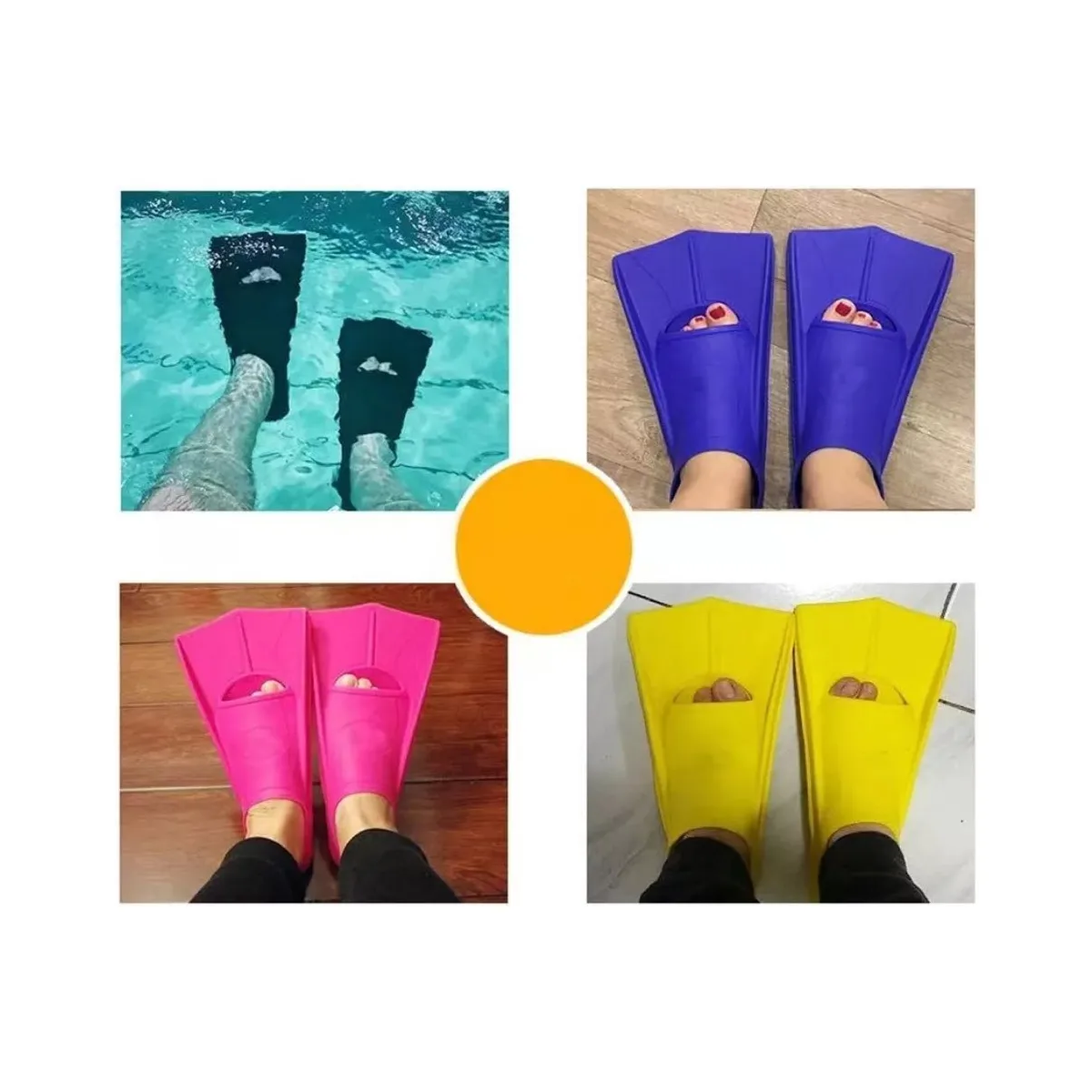Foto 3 pulgar | Aletas De Buceo Cortas Para Hombres Y Mujeres  Talla L Eo Safe Imports Esi-20004 Negro