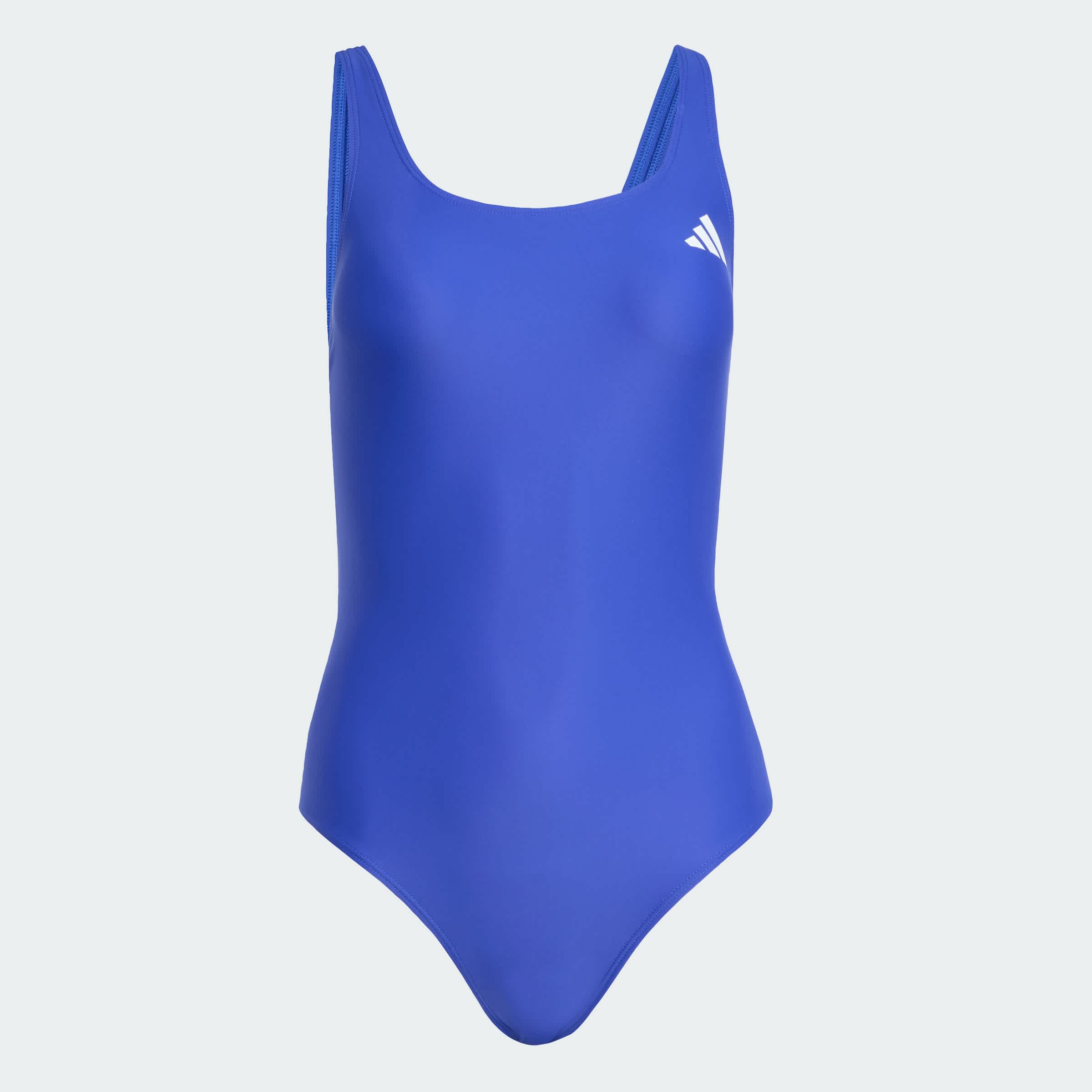 Foto 4 pulgar | Traje De Natación Con Espalda En V Adidas Azul Mujer