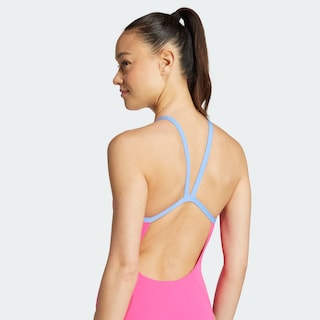 Foto 7 | Traje De Natación Con Tiras Finas Y Espalda En V Adidas Rosa Mujer