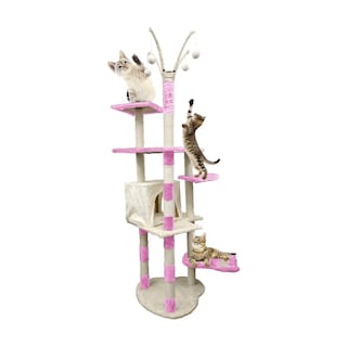 Foto 4 | Rascador Para Gato Árbol Todo En 1 Eo Safe Imports Esi-20224 Rosa