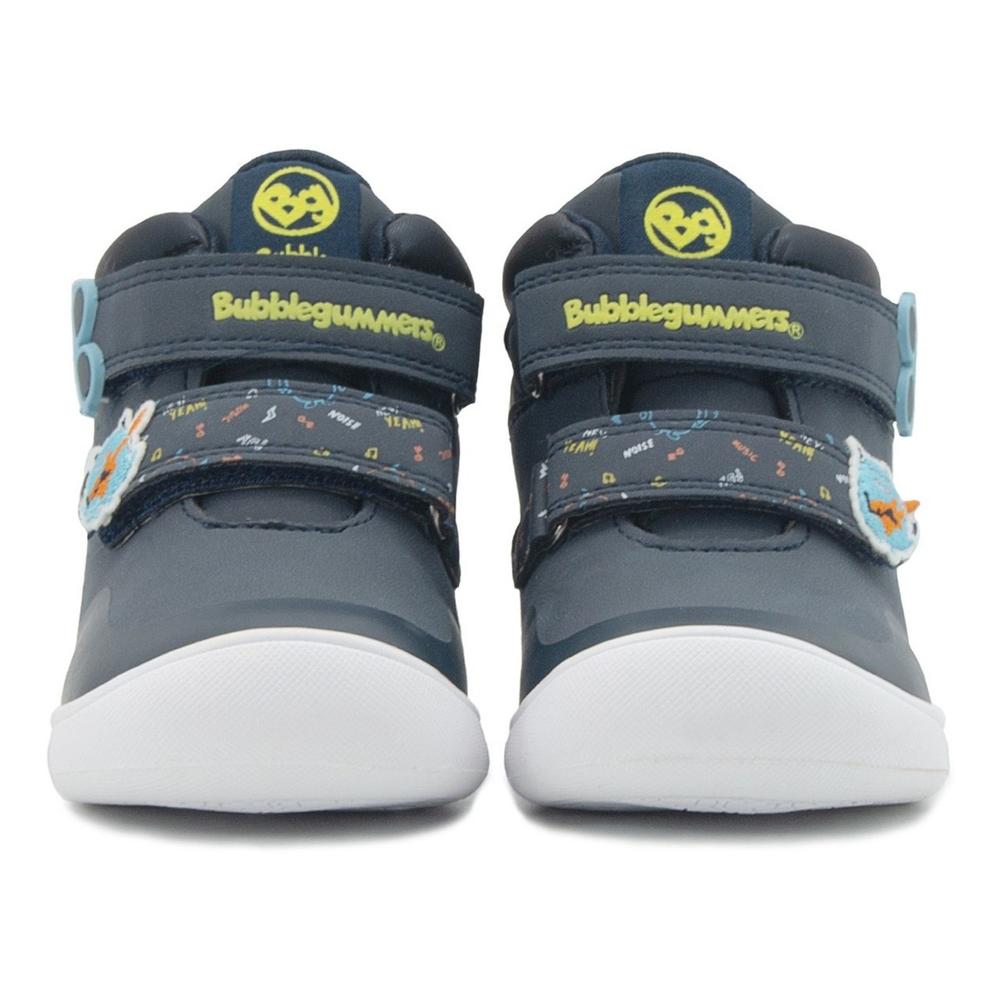 Foto 6 pulgar | Tenis Bota Luces Velcro Bubble Gummers Oruga Marino 12-16 Azul Marino