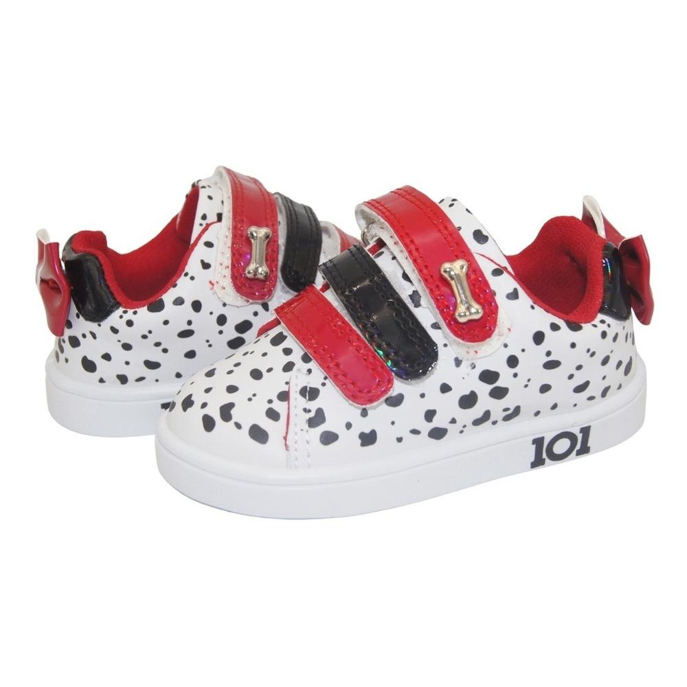 Foto 1 | Tenis 101 Dalmatas Disney Elegant Blanco/rojo 14-19 Blanco