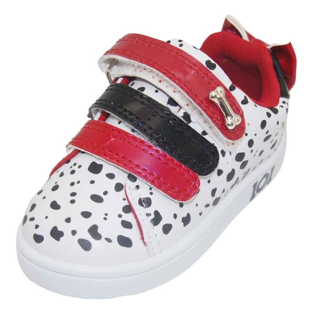 Foto 3 pulgar | Tenis 101 Dalmatas Disney Elegant Blanco/rojo 14-19 Blanco
