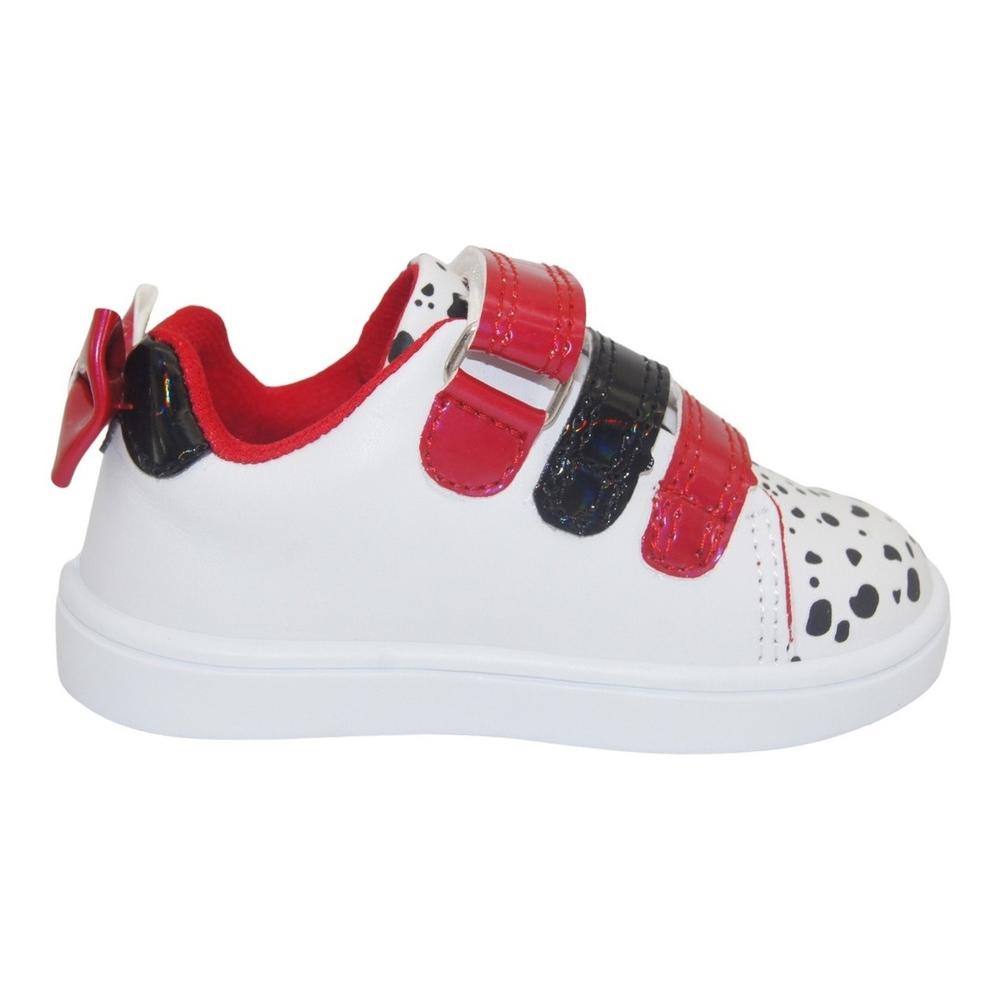 Foto 4 | Tenis 101 Dalmatas Disney Elegant Blanco/rojo 14-19 Blanco