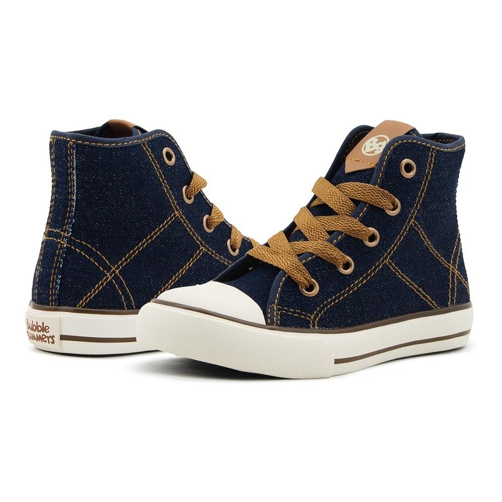 Foto 2 | Tenis Bota Moda Lona Bubble Gummers Nagasaki Mezclilla Azul Marino