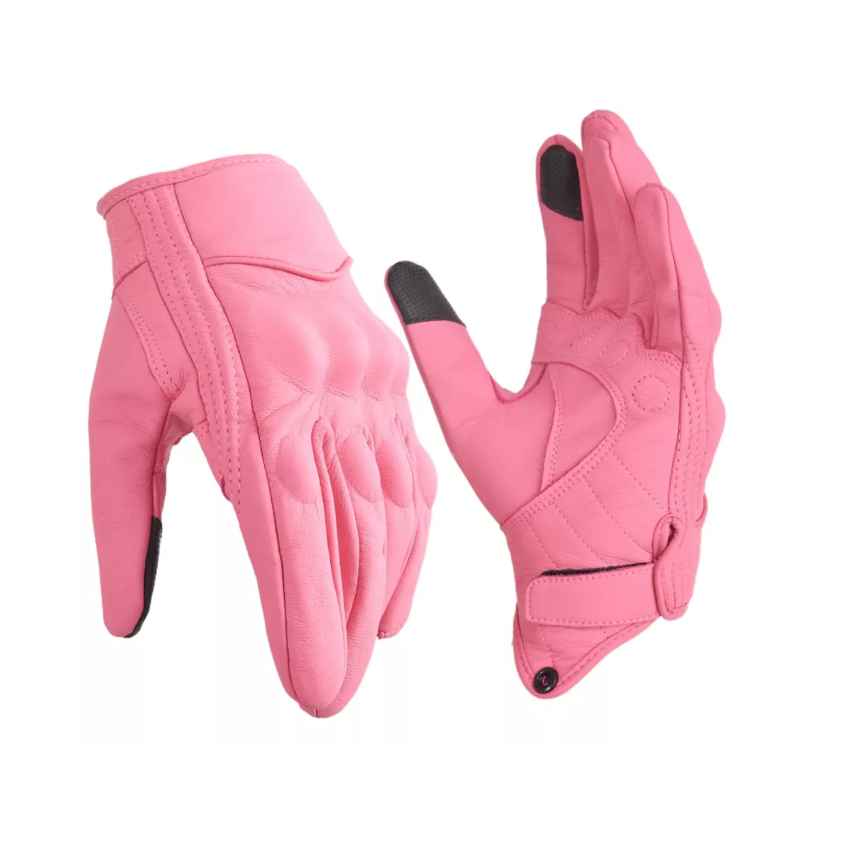 Foto 2 pulgar | Guantes De Moto Para Mujer Guantes De Cuero Talla Xs Eo Safe Imports Esi-13792 Rosa