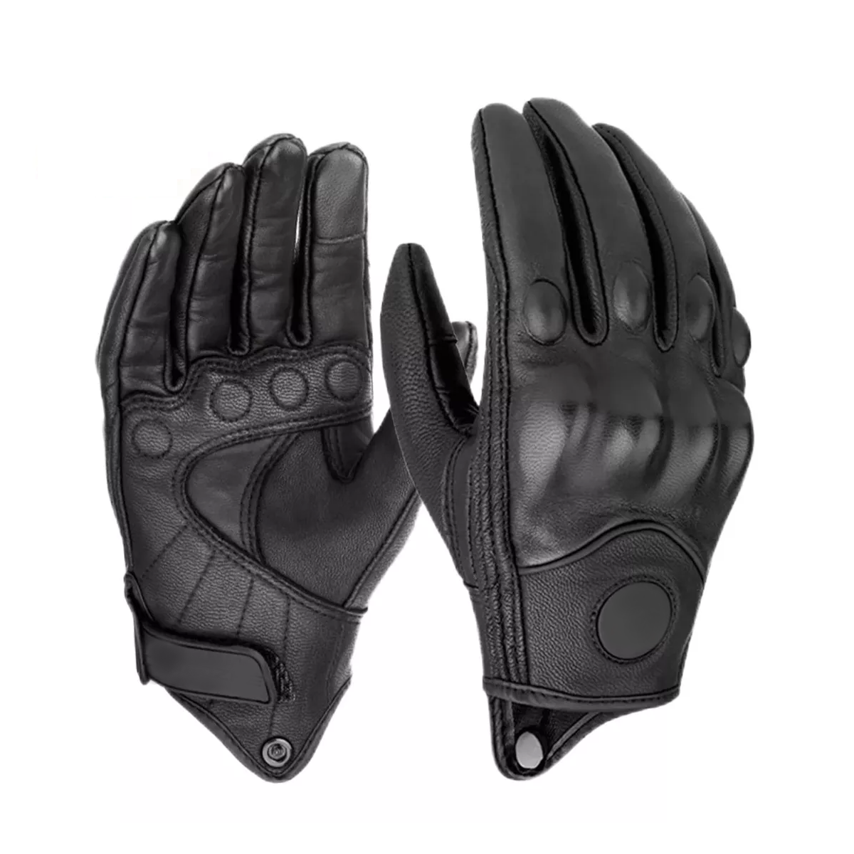 Foto 2 pulgar | Guantes Para Moto De Piel Tallla G Eo Safe Imports Esi-17019 Negro