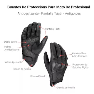 Foto 2 | Guantes Para Moto De Piel Tallla Xl Eo Safe Imports Esi-17020