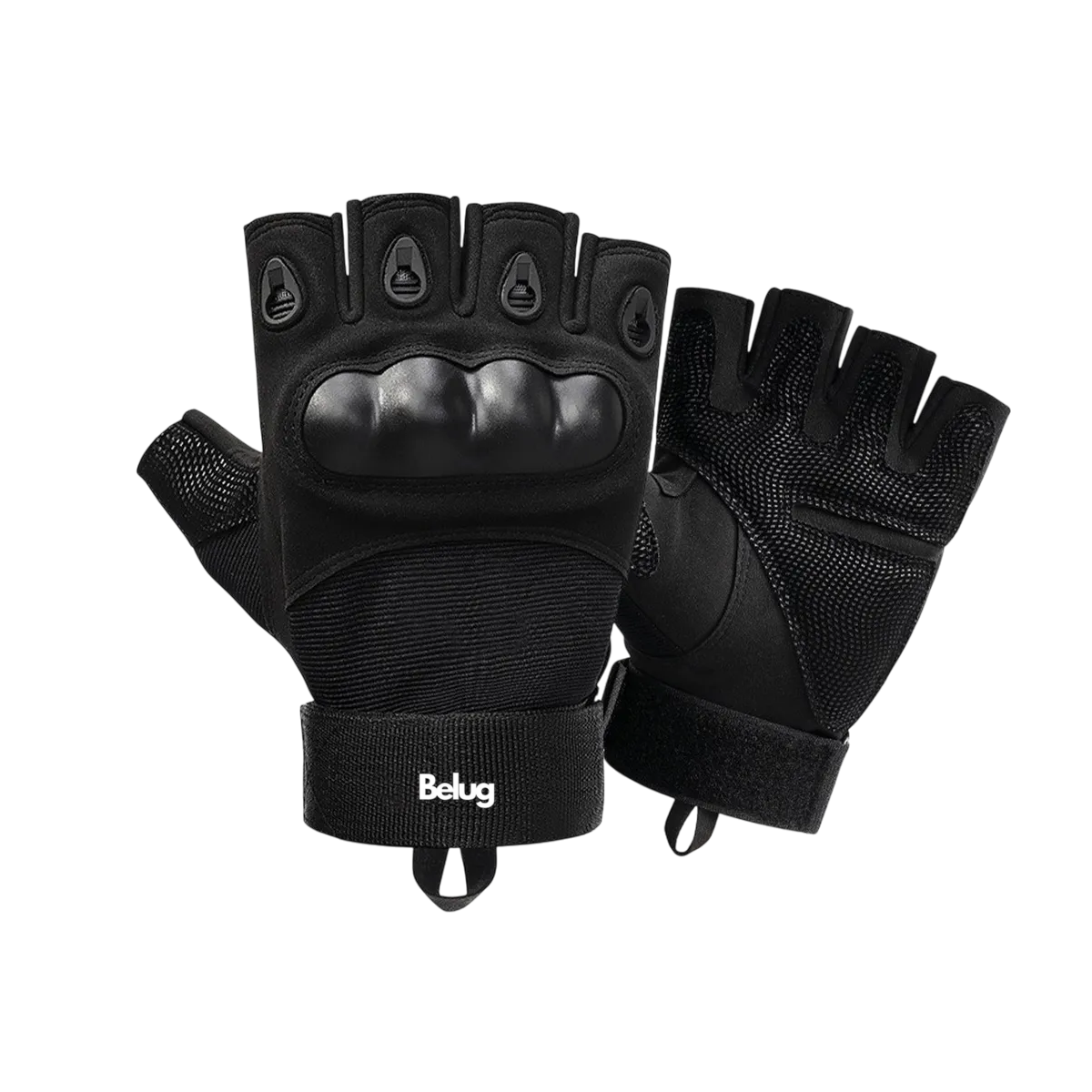 Foto 2 pulgar | Guantes Belug Tacticos Militar Medio Dedo Motocicleta Y Bicicleta Negro Talla G