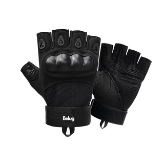 Foto 1 | Guantes Belug Tacticos Militar Medio Dedo Motocicleta Y Bicicleta Negro Talla G