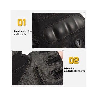 Foto 3 | Guantes Belug Tacticos Militar Medio Dedo Motocicleta Y Bicicleta Negro Talla G