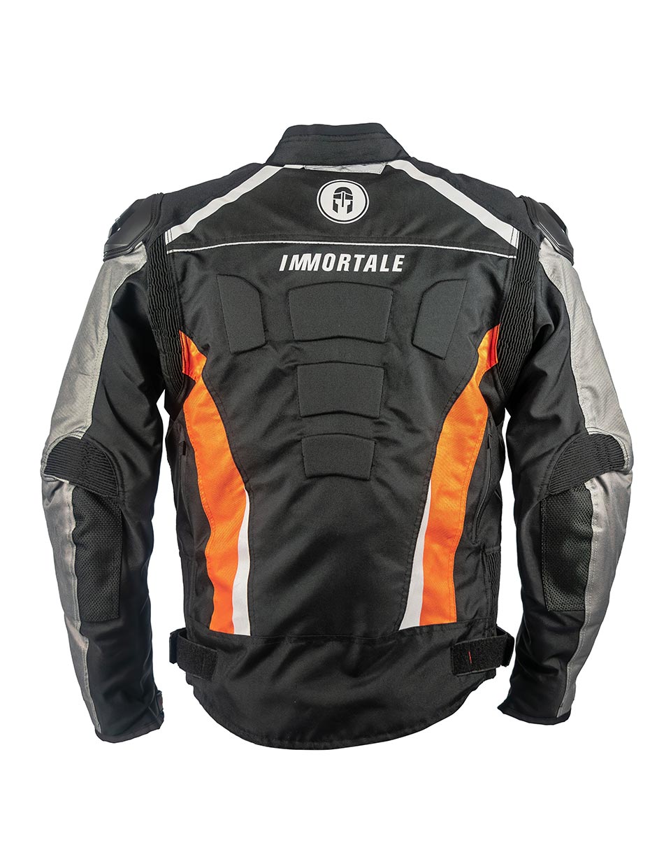 Foto 6 pulgar | Chamarra Para Moto Immortale Confort Z Naranja/ Negro