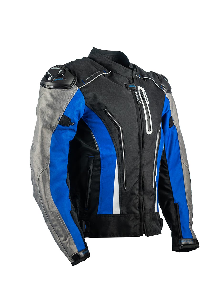 Foto 2 pulgar | Chamarra Para Moto Immortale Confort Z Azul/ Negro