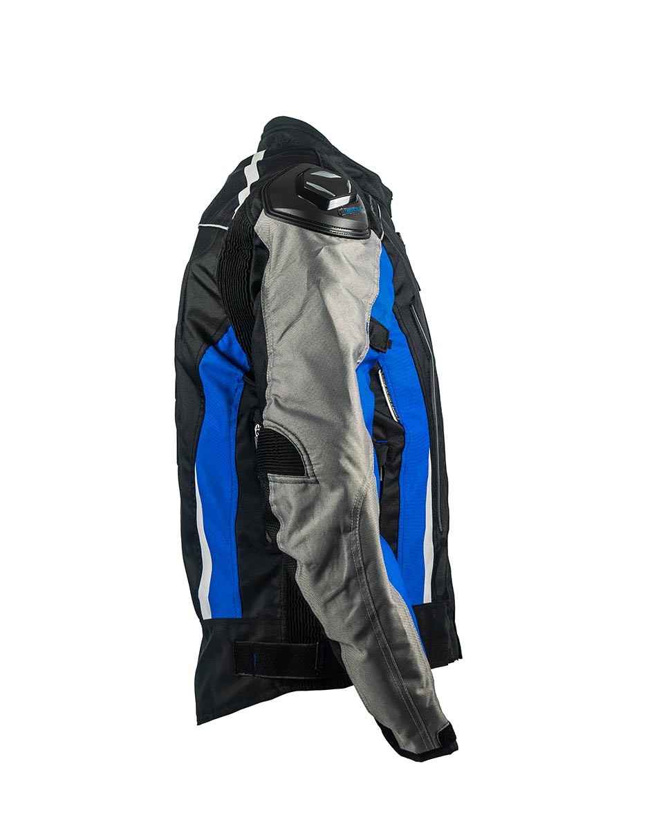 Foto 4 pulgar | Chamarra Para Moto Immortale Confort Z Azul/ Negro