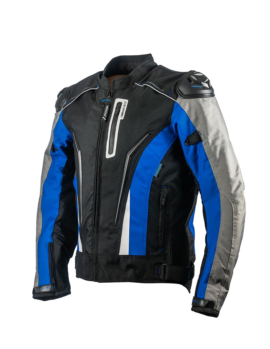 Foto 9 pulgar | Chamarra Para Moto Immortale Confort Z Azul/ Negro