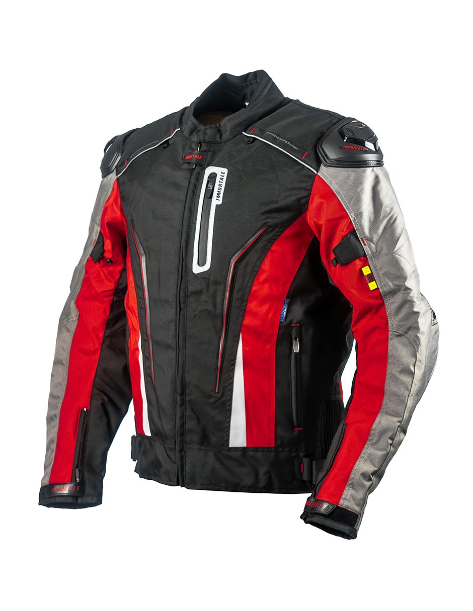 Foto 2 pulgar | Chamarra Para Moto Immortale Confort Z Rojo/ Negro Pista