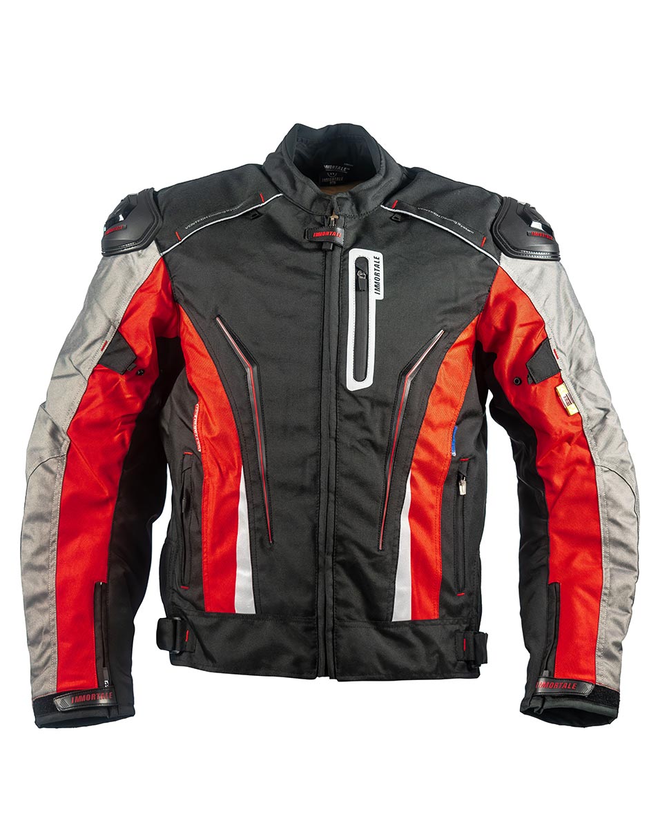 Foto 3 pulgar | Chamarra Para Moto Immortale Confort Z Rojo/ Negro Pista
