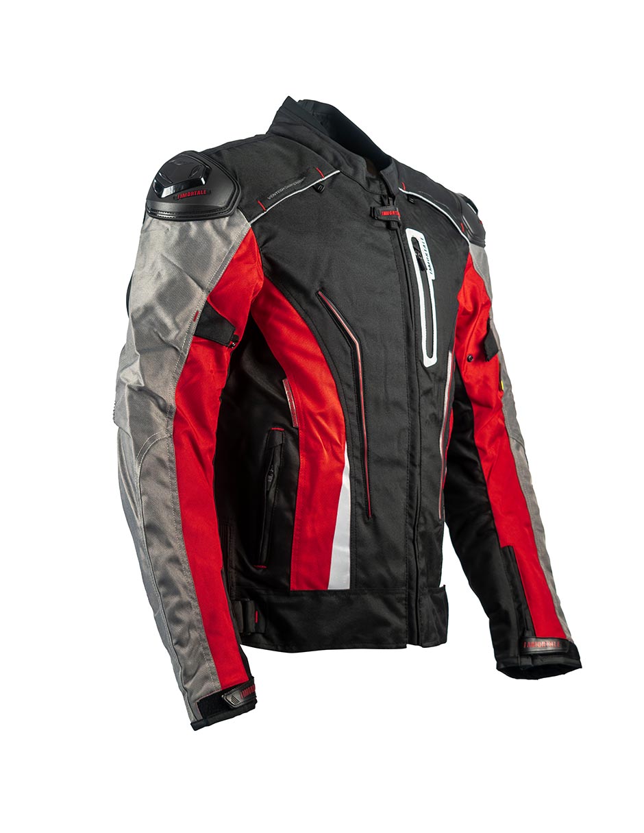 Foto 4 pulgar | Chamarra Para Moto Immortale Confort Z Rojo/ Negro Pista