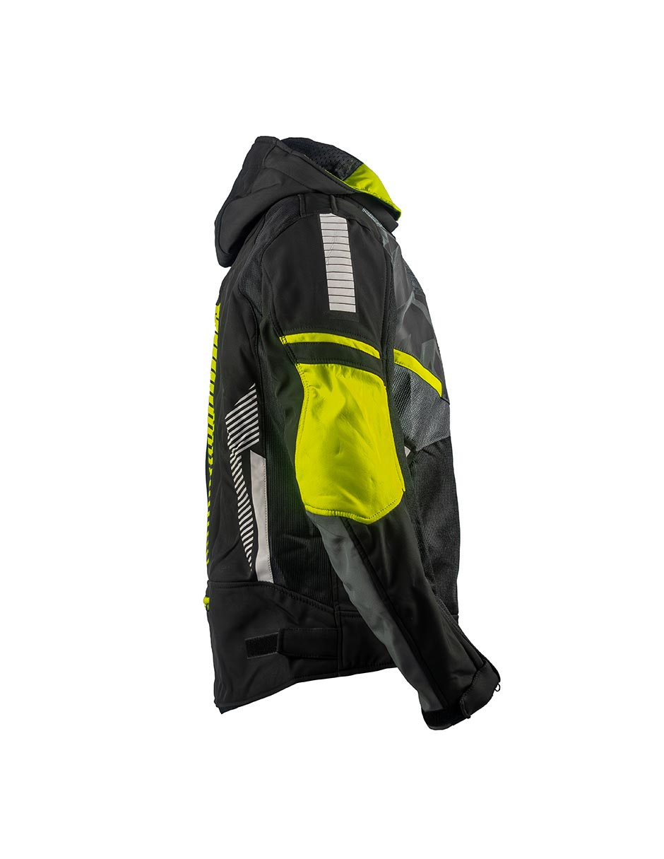 Foto 4 pulgar | Chamarra Para Moto Kov Hyper Negro/ Hivis Con Protección