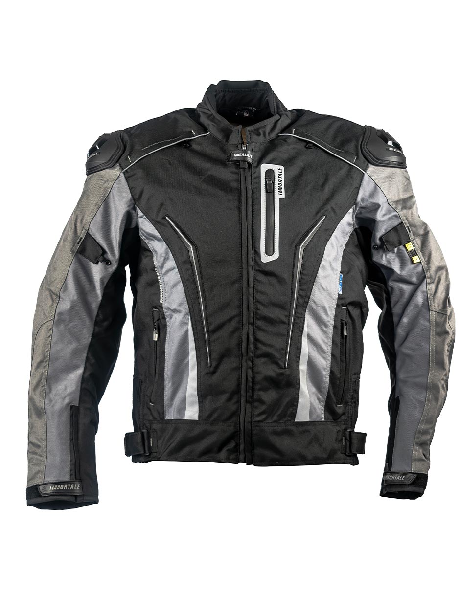 Foto 3 pulgar | Chamarra Para Moto Immortale Confort Z Gris/ Negro
