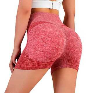 Foto 1 | Shorts Deportivos Push Up Rojo para Mujer