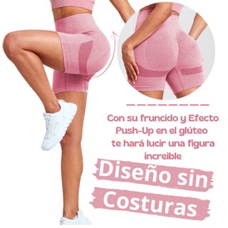 Foto 2 | Shorts Deportivos Push Up Rojo para Mujer