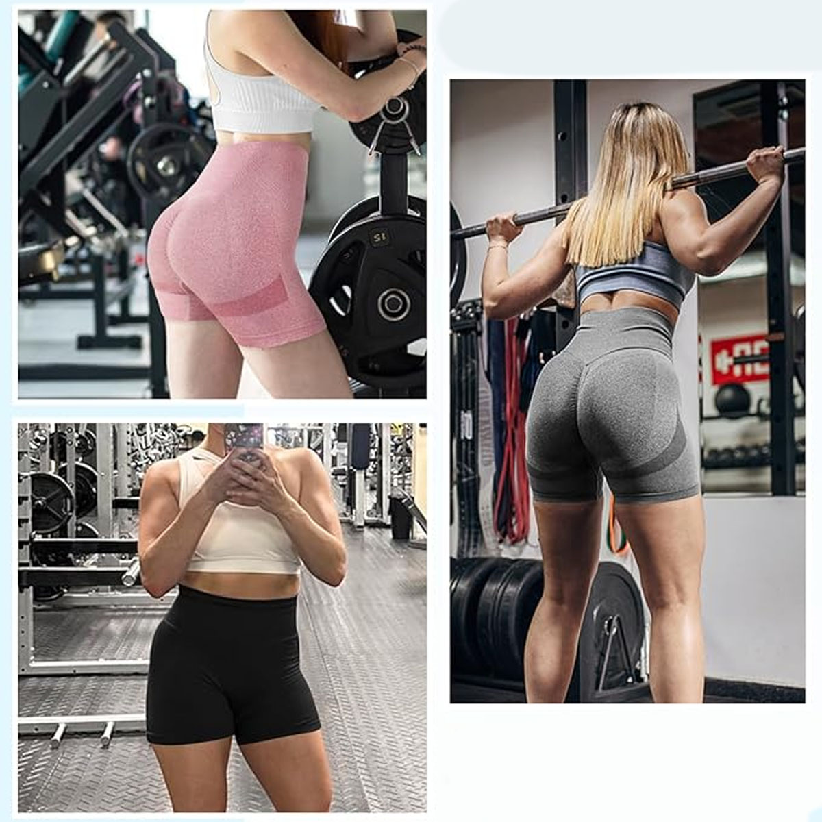Foto 6 pulgar | Shorts Deportivos Push Up Rojo para Mujer